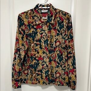 Floral Patterned Button-Up Shirt